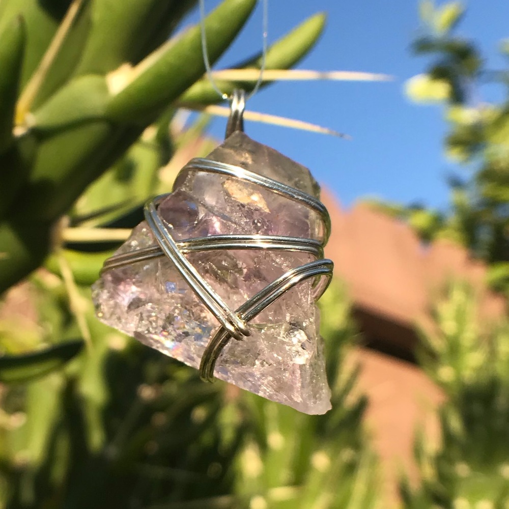 Raw Amethyst Pendant